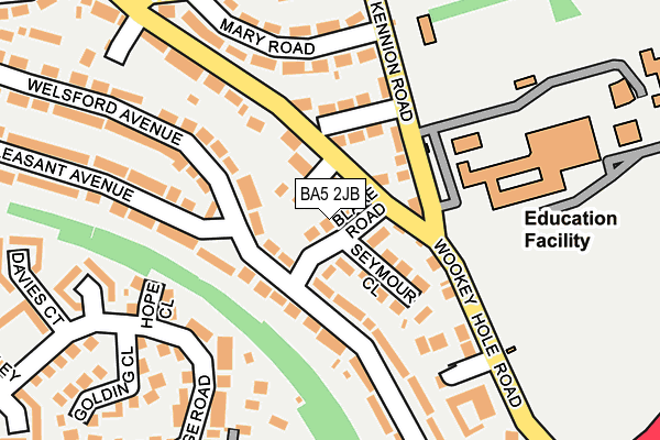 BA5 2JB map - OS OpenMap – Local (Ordnance Survey)