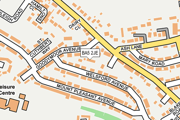 BA5 2JE map - OS OpenMap – Local (Ordnance Survey)