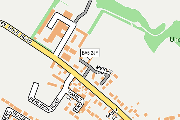 BA5 2JF map - OS OpenMap – Local (Ordnance Survey)