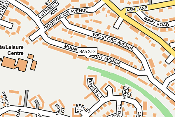 BA5 2JG map - OS OpenMap – Local (Ordnance Survey)