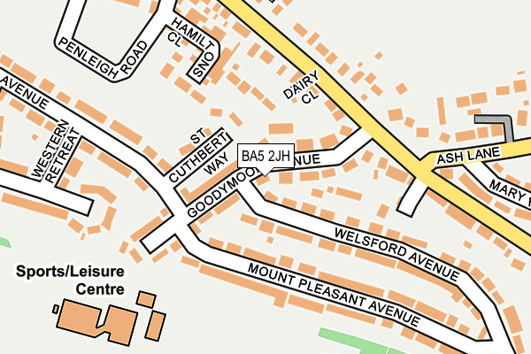 BA5 2JH map - OS OpenMap – Local (Ordnance Survey)