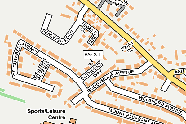 BA5 2JL map - OS OpenMap – Local (Ordnance Survey)