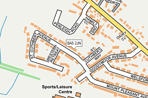 BA5 2JN map - OS OpenMap – Local (Ordnance Survey)