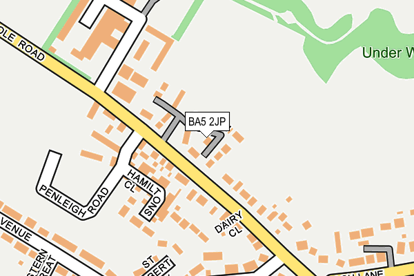 BA5 2JP map - OS OpenMap – Local (Ordnance Survey)