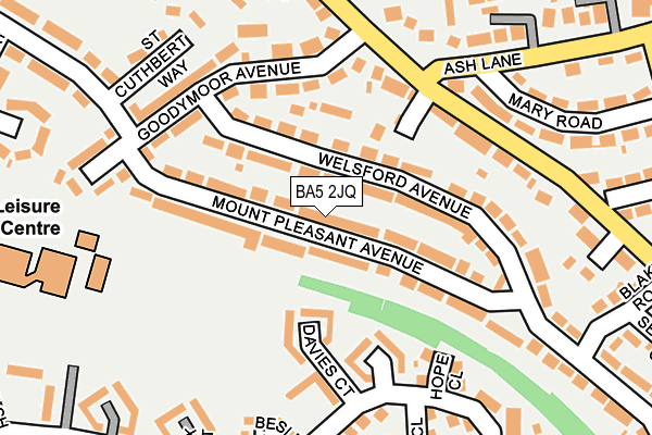 BA5 2JQ map - OS OpenMap – Local (Ordnance Survey)