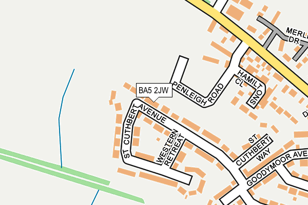 BA5 2JW map - OS OpenMap – Local (Ordnance Survey)