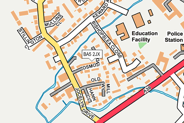 BA5 2JX map - OS OpenMap – Local (Ordnance Survey)