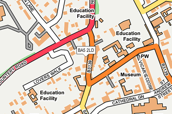 BA5 2LD map - OS OpenMap – Local (Ordnance Survey)