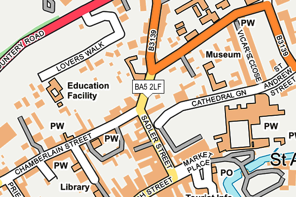 BA5 2LF map - OS OpenMap – Local (Ordnance Survey)