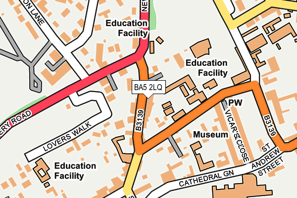 BA5 2LQ map - OS OpenMap – Local (Ordnance Survey)