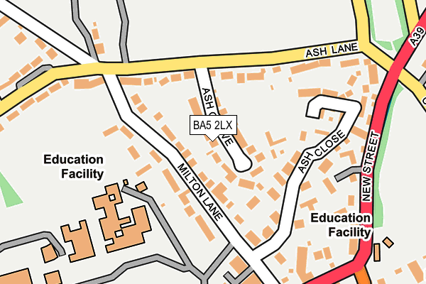 BA5 2LX map - OS OpenMap – Local (Ordnance Survey)