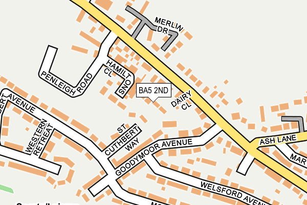 BA5 2ND map - OS OpenMap – Local (Ordnance Survey)