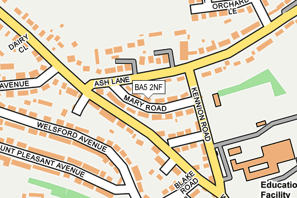 BA5 2NF map - OS OpenMap – Local (Ordnance Survey)