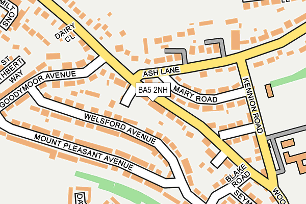 BA5 2NH map - OS OpenMap – Local (Ordnance Survey)