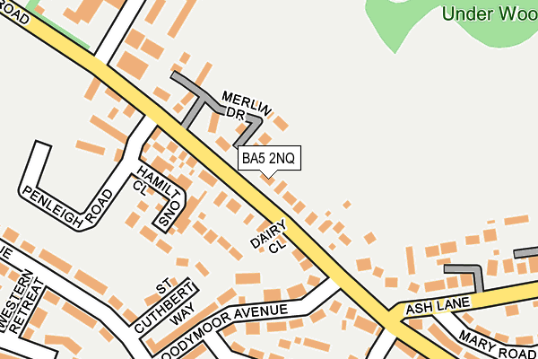 BA5 2NQ map - OS OpenMap – Local (Ordnance Survey)