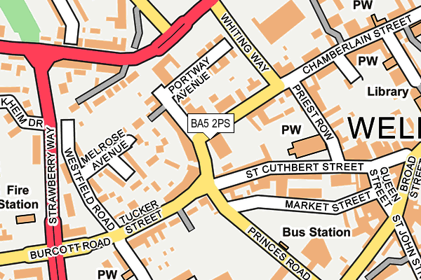 BA5 2PS map - OS OpenMap – Local (Ordnance Survey)
