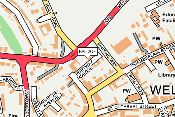 BA5 2QF map - OS OpenMap – Local (Ordnance Survey)