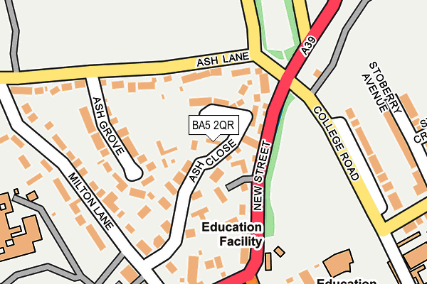 BA5 2QR map - OS OpenMap – Local (Ordnance Survey)