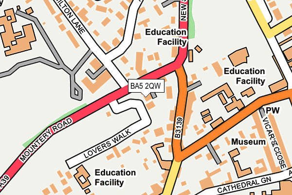 BA5 2QW map - OS OpenMap – Local (Ordnance Survey)