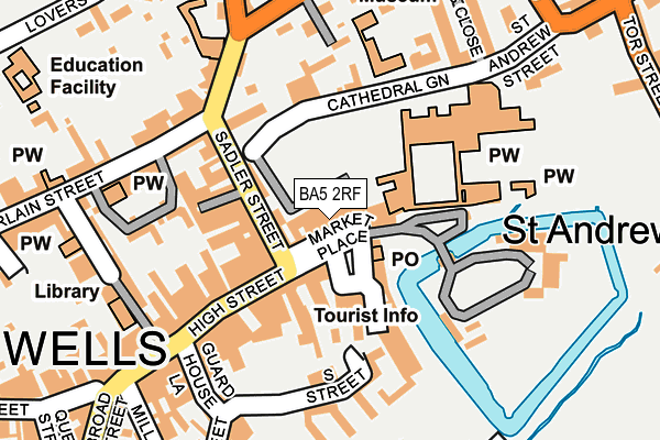 BA5 2RF map - OS OpenMap – Local (Ordnance Survey)