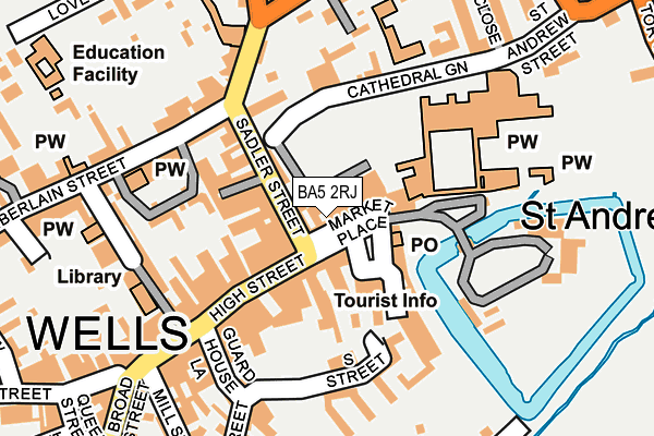 BA5 2RJ map - OS OpenMap – Local (Ordnance Survey)