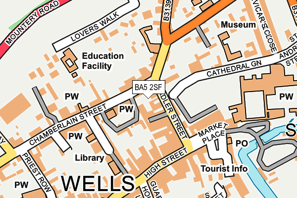 BA5 2SF map - OS OpenMap – Local (Ordnance Survey)