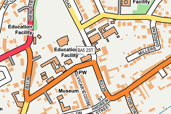 BA5 2ST map - OS OpenMap – Local (Ordnance Survey)