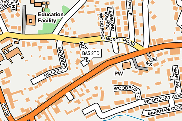 BA5 2TD map - OS OpenMap – Local (Ordnance Survey)