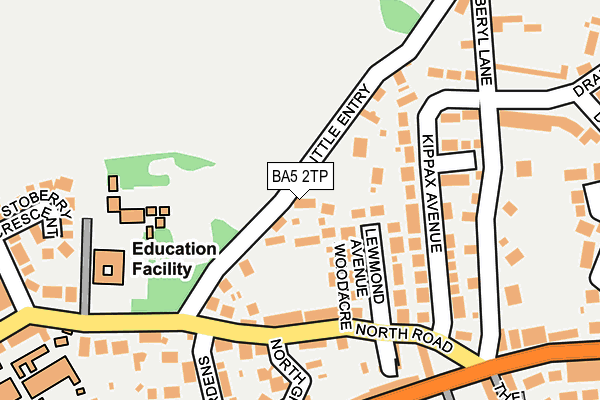 BA5 2TP map - OS OpenMap – Local (Ordnance Survey)