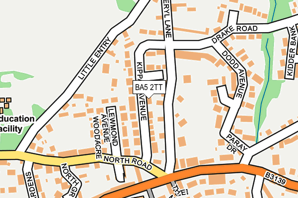BA5 2TT map - OS OpenMap – Local (Ordnance Survey)
