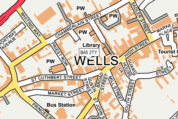 BA5 2TY map - OS OpenMap – Local (Ordnance Survey)