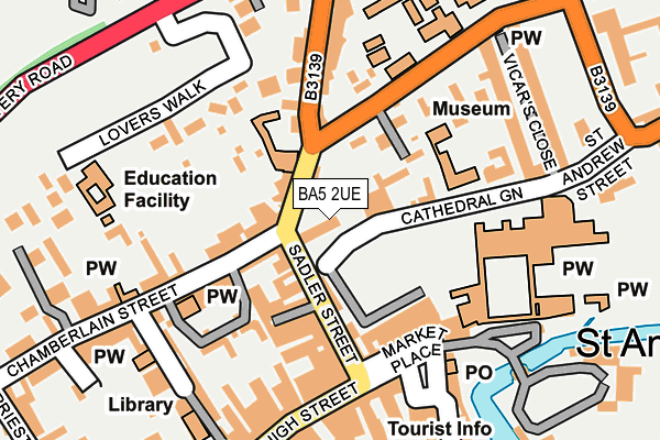 BA5 2UE map - OS OpenMap – Local (Ordnance Survey)