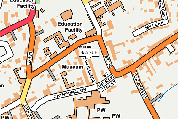 BA5 2UH map - OS OpenMap – Local (Ordnance Survey)