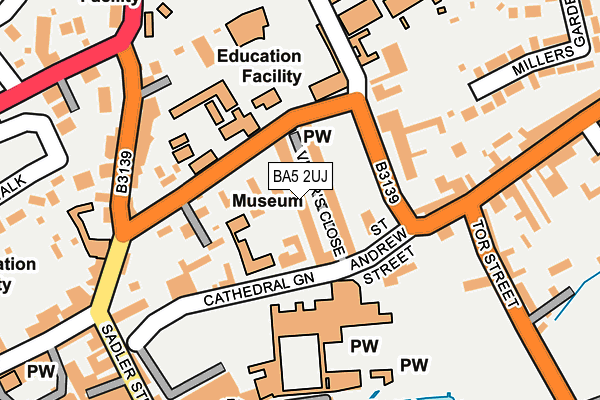 BA5 2UJ map - OS OpenMap – Local (Ordnance Survey)