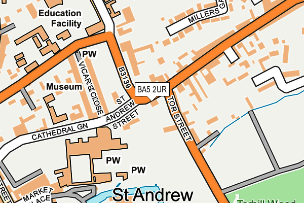 BA5 2UR map - OS OpenMap – Local (Ordnance Survey)