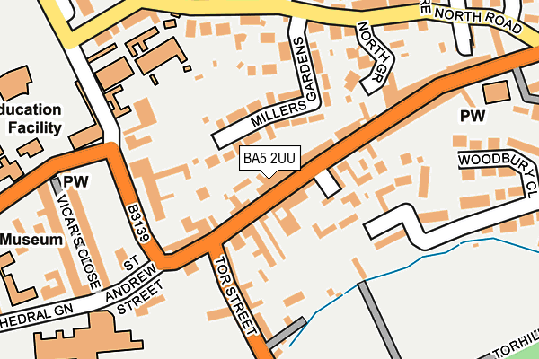 BA5 2UU map - OS OpenMap – Local (Ordnance Survey)