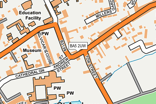 BA5 2UW map - OS OpenMap – Local (Ordnance Survey)