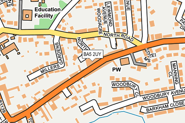 BA5 2UY map - OS OpenMap – Local (Ordnance Survey)