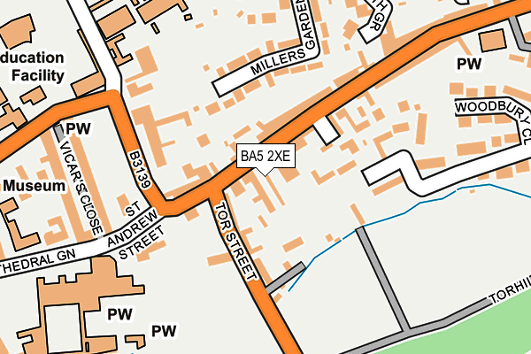 BA5 2XE map - OS OpenMap – Local (Ordnance Survey)