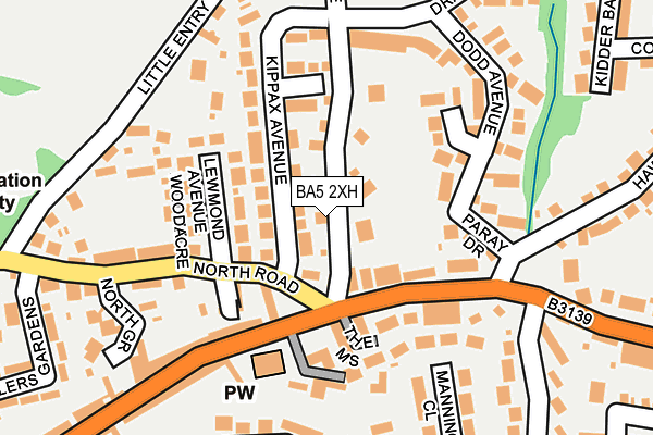 BA5 2XH map - OS OpenMap – Local (Ordnance Survey)