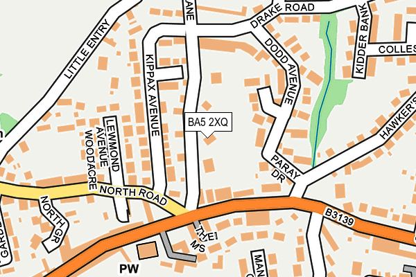 BA5 2XQ map - OS OpenMap – Local (Ordnance Survey)