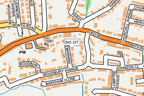 BA5 2XT map - OS OpenMap – Local (Ordnance Survey)