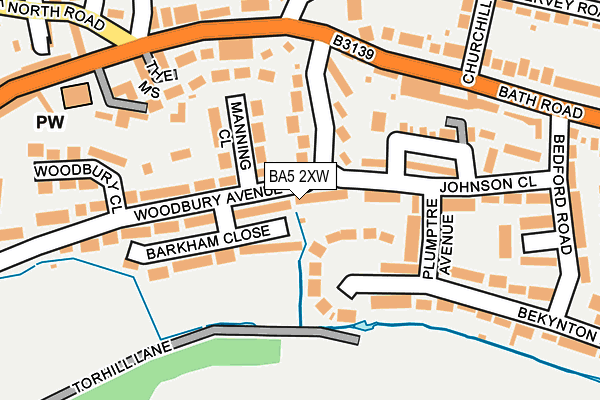 BA5 2XW map - OS OpenMap – Local (Ordnance Survey)