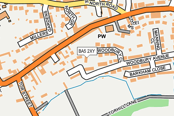BA5 2XY map - OS OpenMap – Local (Ordnance Survey)
