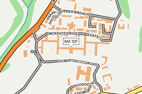 BA5 3DF map - OS OpenMap – Local (Ordnance Survey)