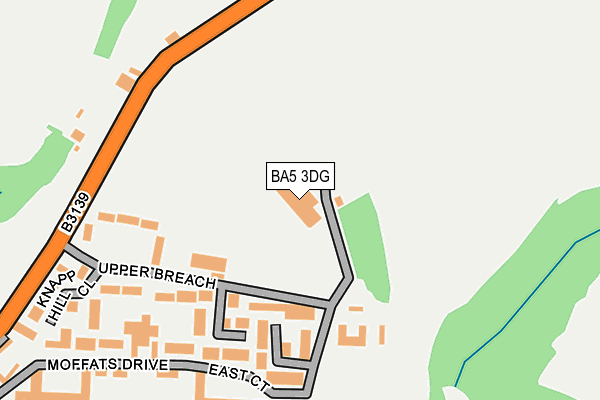 BA5 3DG map - OS OpenMap – Local (Ordnance Survey)