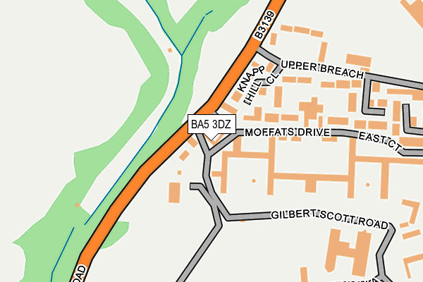 BA5 3DZ map - OS OpenMap – Local (Ordnance Survey)