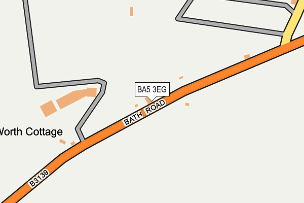 BA5 3EG map - OS OpenMap – Local (Ordnance Survey)