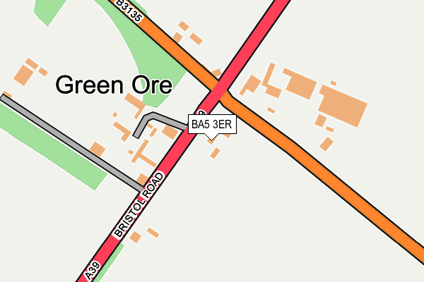 BA5 3ER map - OS OpenMap – Local (Ordnance Survey)