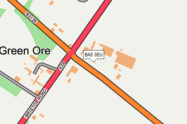 BA5 3EU map - OS OpenMap – Local (Ordnance Survey)